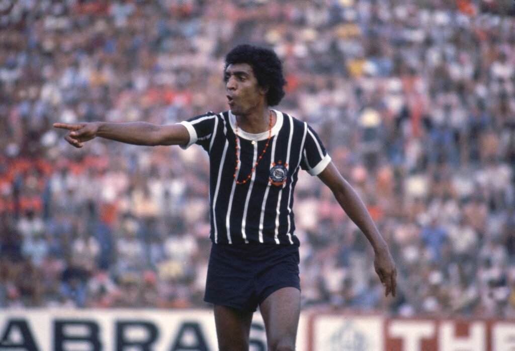 Data da foto: 02/1977 Basílio, jogador do Corinthians.Basílio, autor do gol do histórico título de 1977 Basílio, autor do gol do histórico título de 1977